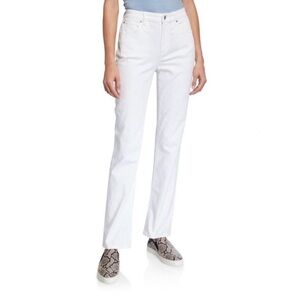 Eileen Fisher Straight Leg Organic Cotton White Jeans